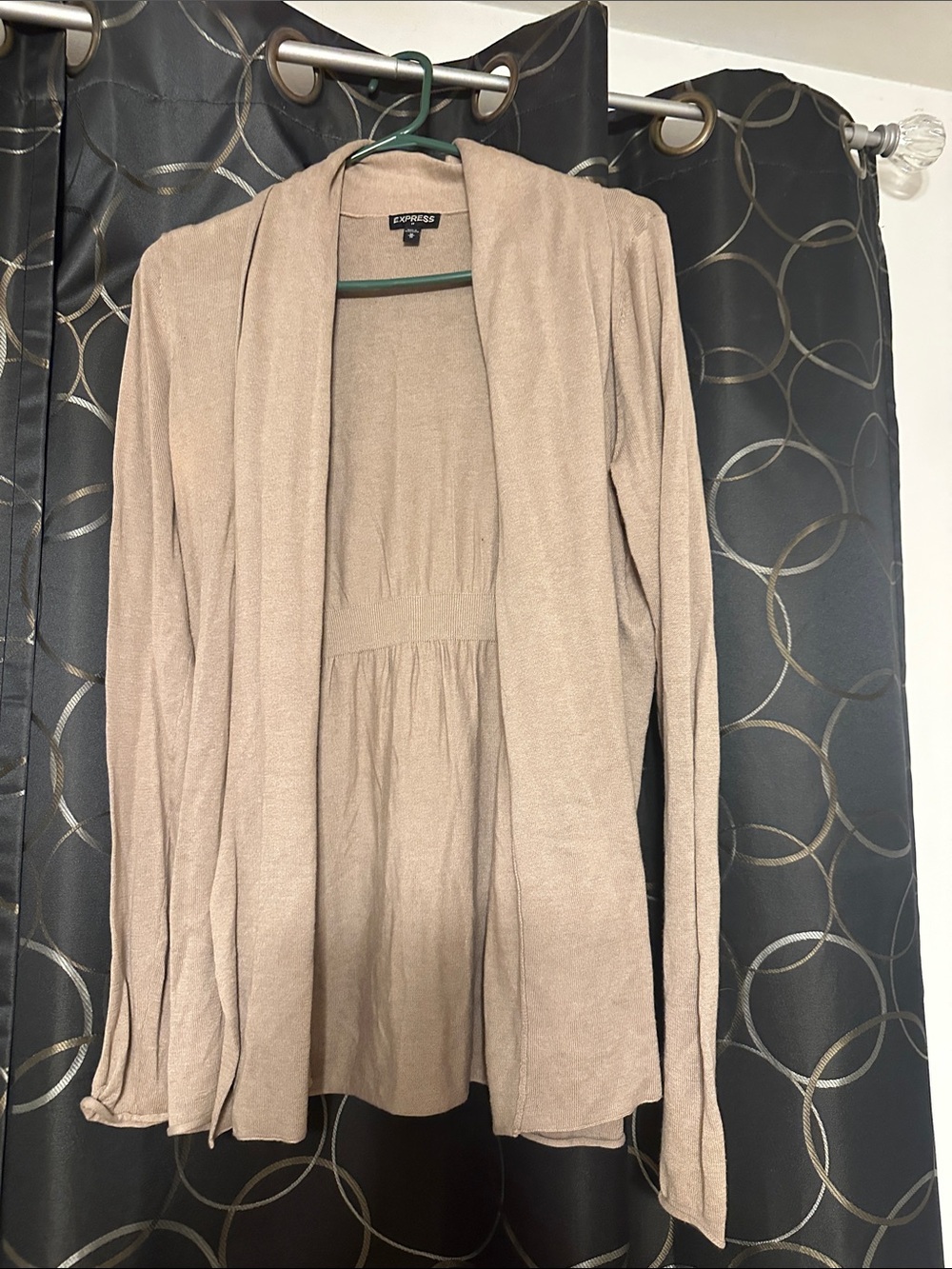 Express Women's Open Drape Cardigan in Taupe
